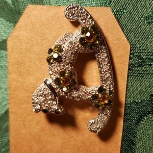 Brooch Rhinestone Rocking Horse